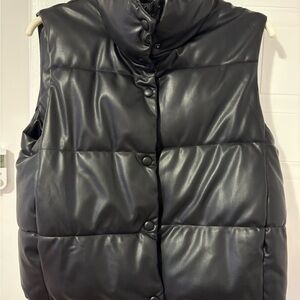 Zara Black Puffer Vest